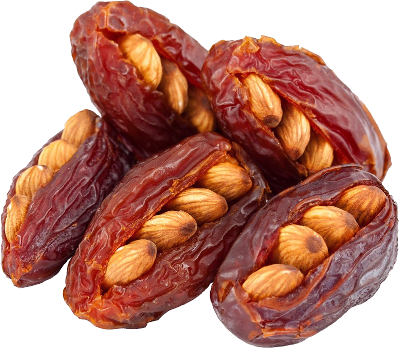 A Group Of Dates With Nuts Inside
