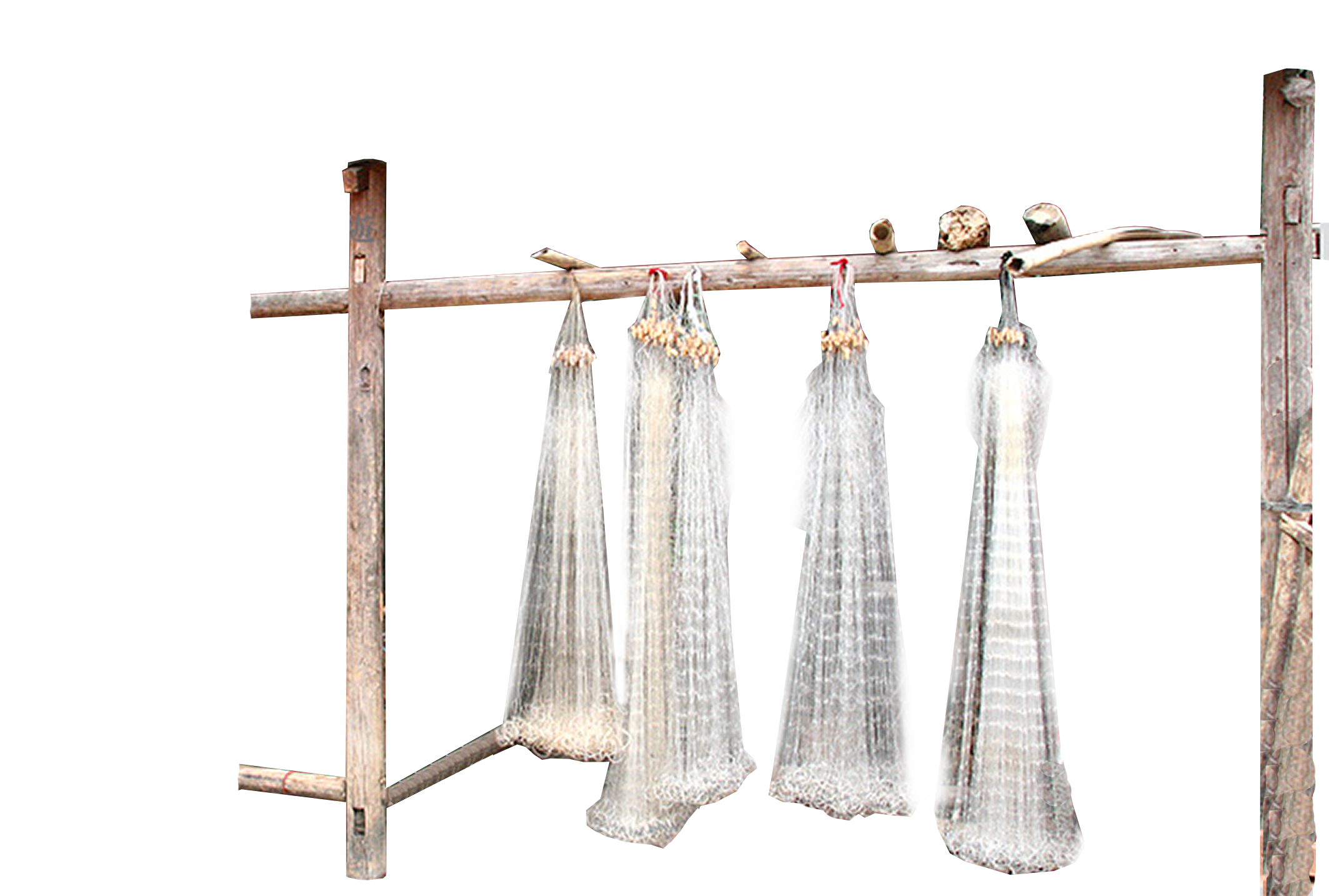 Drying Nets Cut Out - Fishing Net Drying Png, Transparent Png