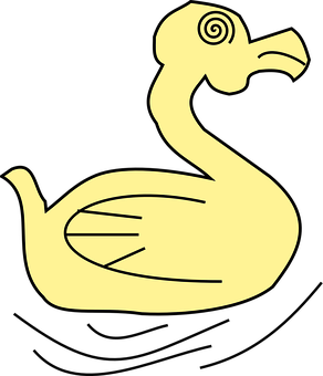 A Yellow Duck With A Black Background