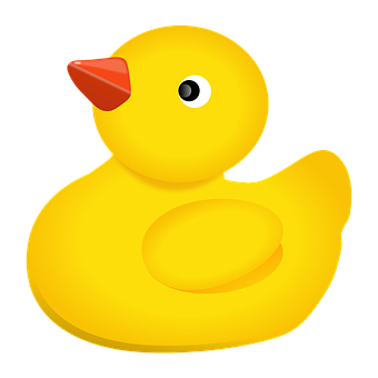A Yellow Rubber Ducky With A Red Beak