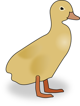 A Cartoon Of A Duckling