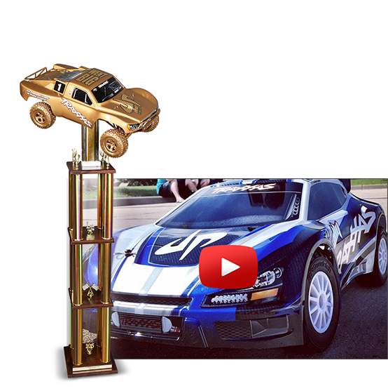 A Trophy With A Car On It
