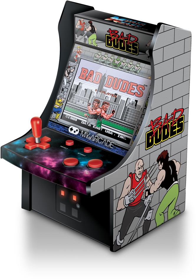 A Video Game Machine With A Screen And Buttons