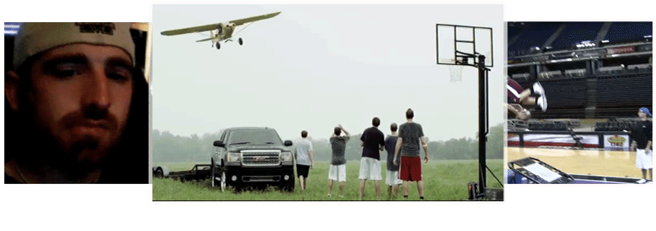 A Group Of People Watching A Plane Flying Over A Truck