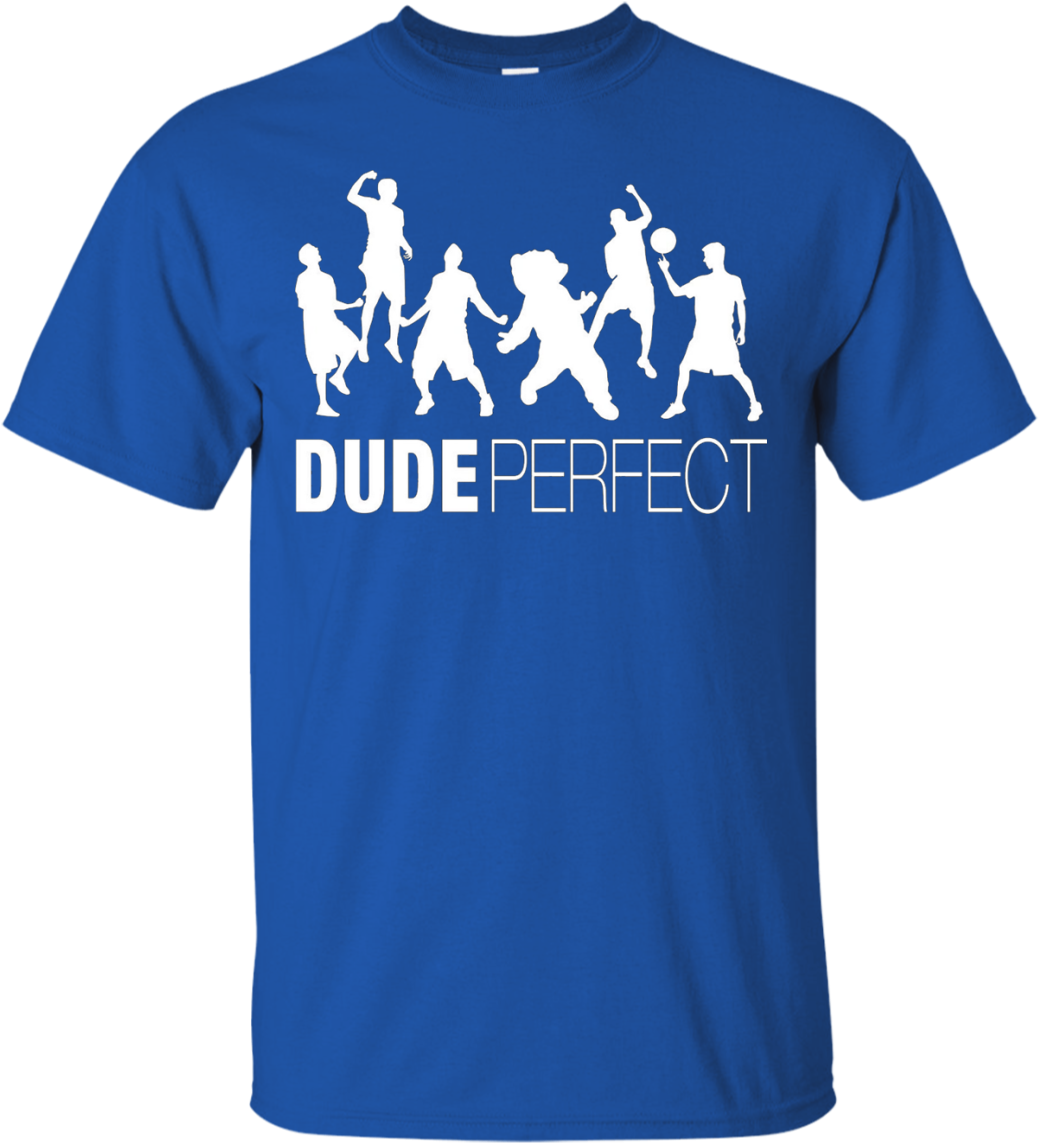 A Blue T-shirt With White Silhouettes Of People Dancing