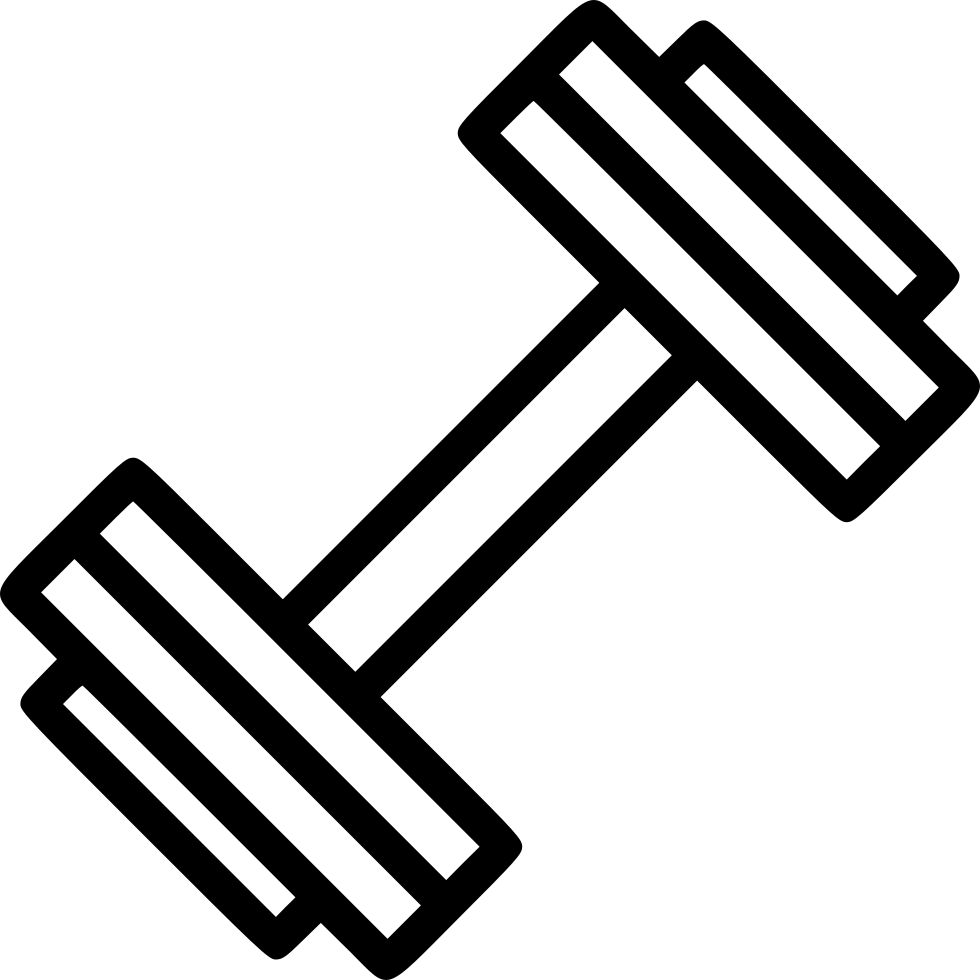 A Black And White Image Of A Dumbbell