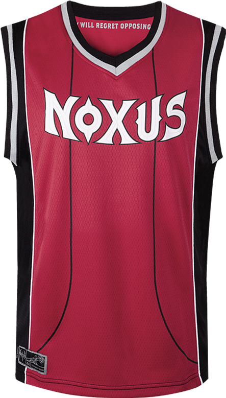 A Red And Black Basketball Jersey