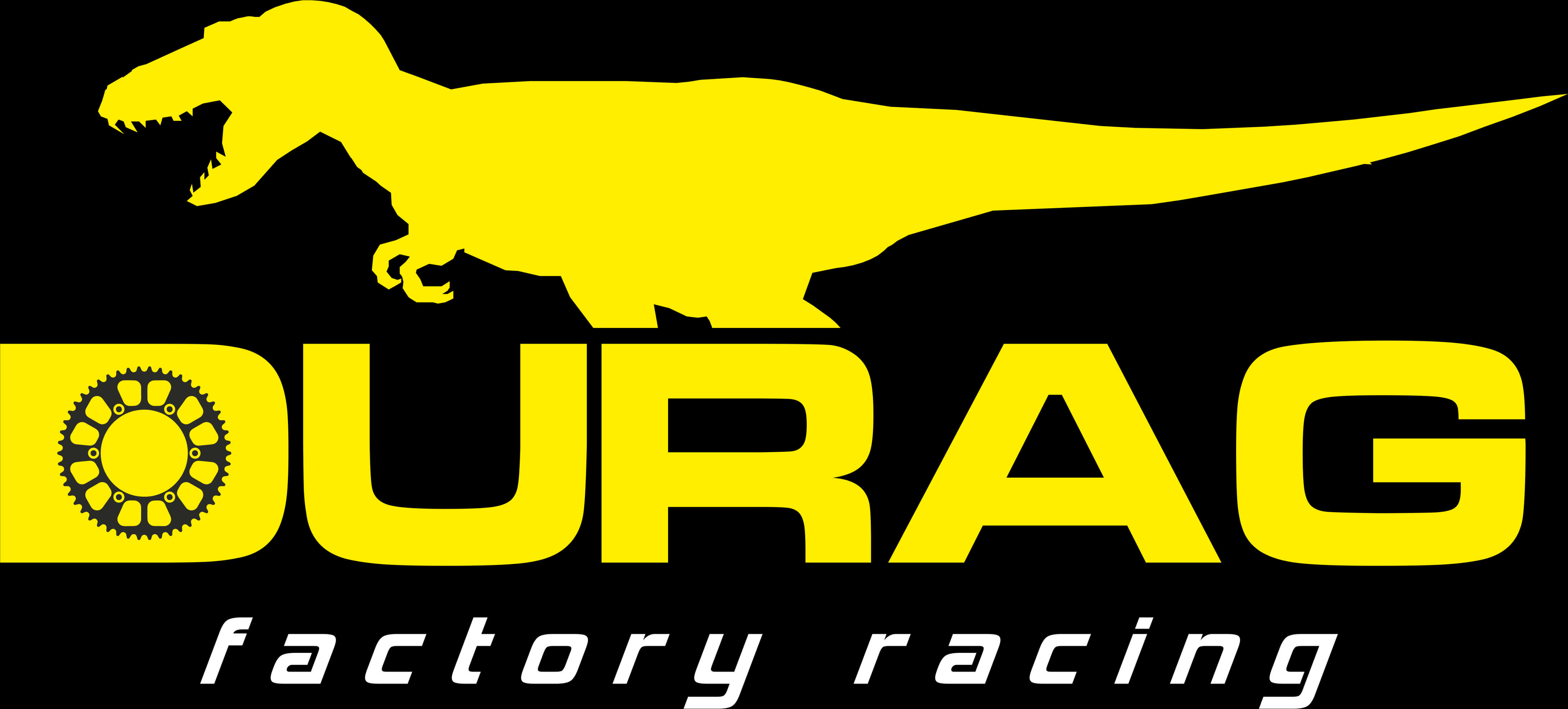 A Yellow Dinosaur With White Text