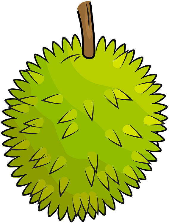 A Cartoon Of A Green Fruit