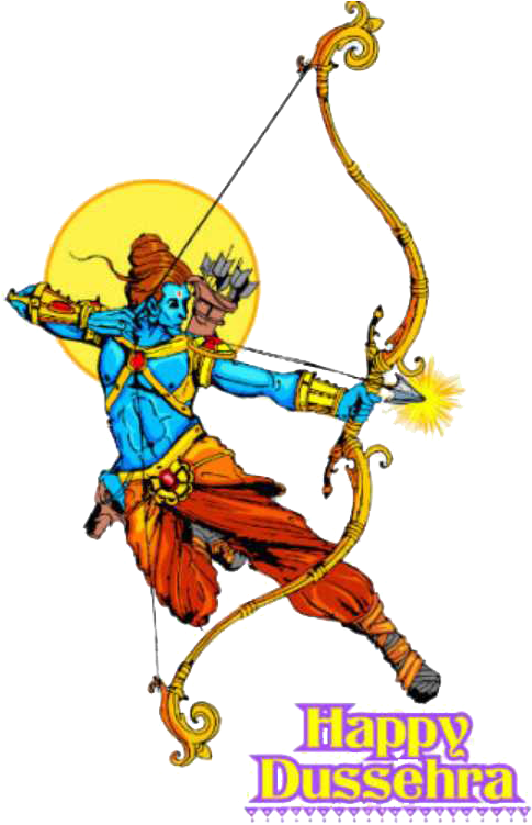 Happy Dussehra Rama With Golden Bow