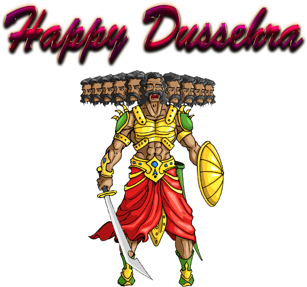Happy Dussehra And Armed Ravan