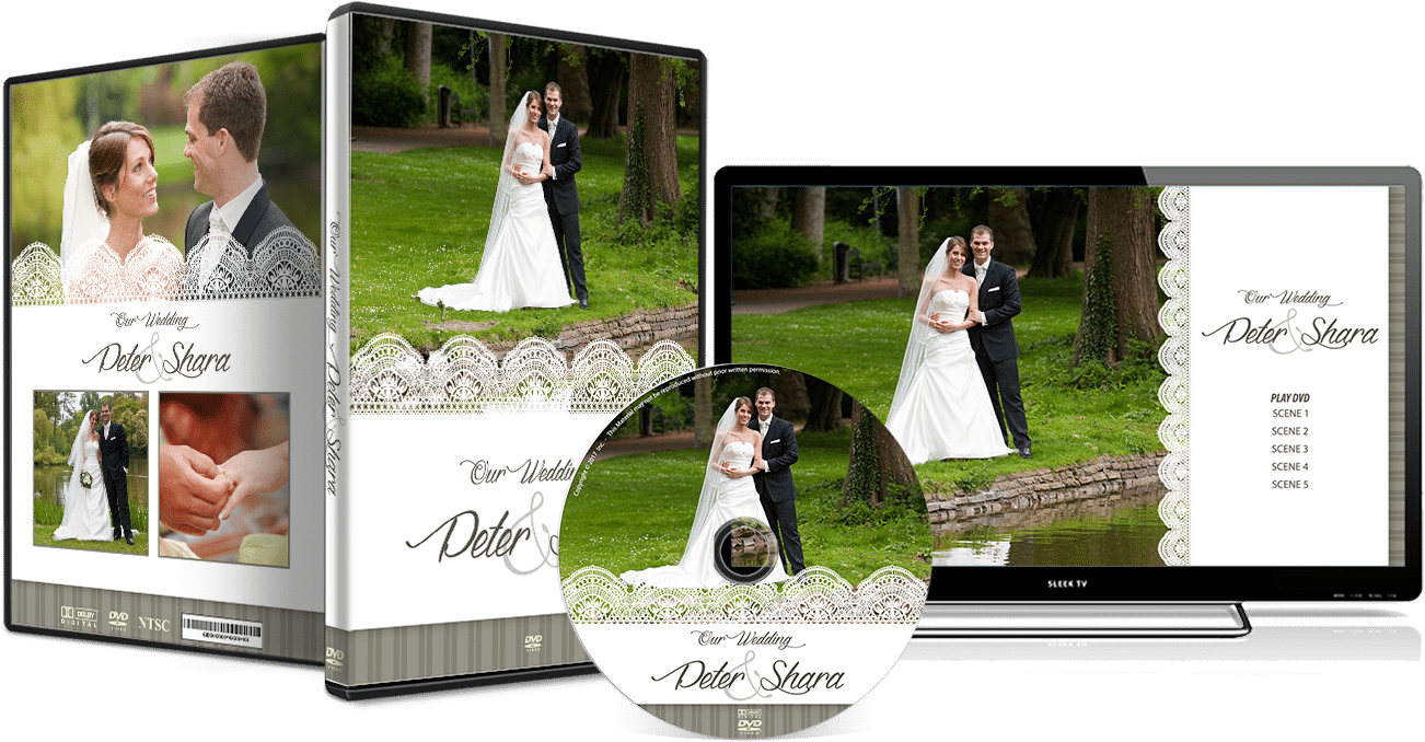 A Dvd Case And Cd Case With A Picture Of A Bride And Groom