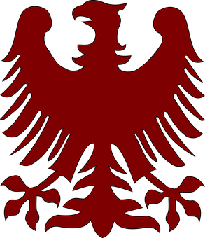 A Red Eagle With Black Background