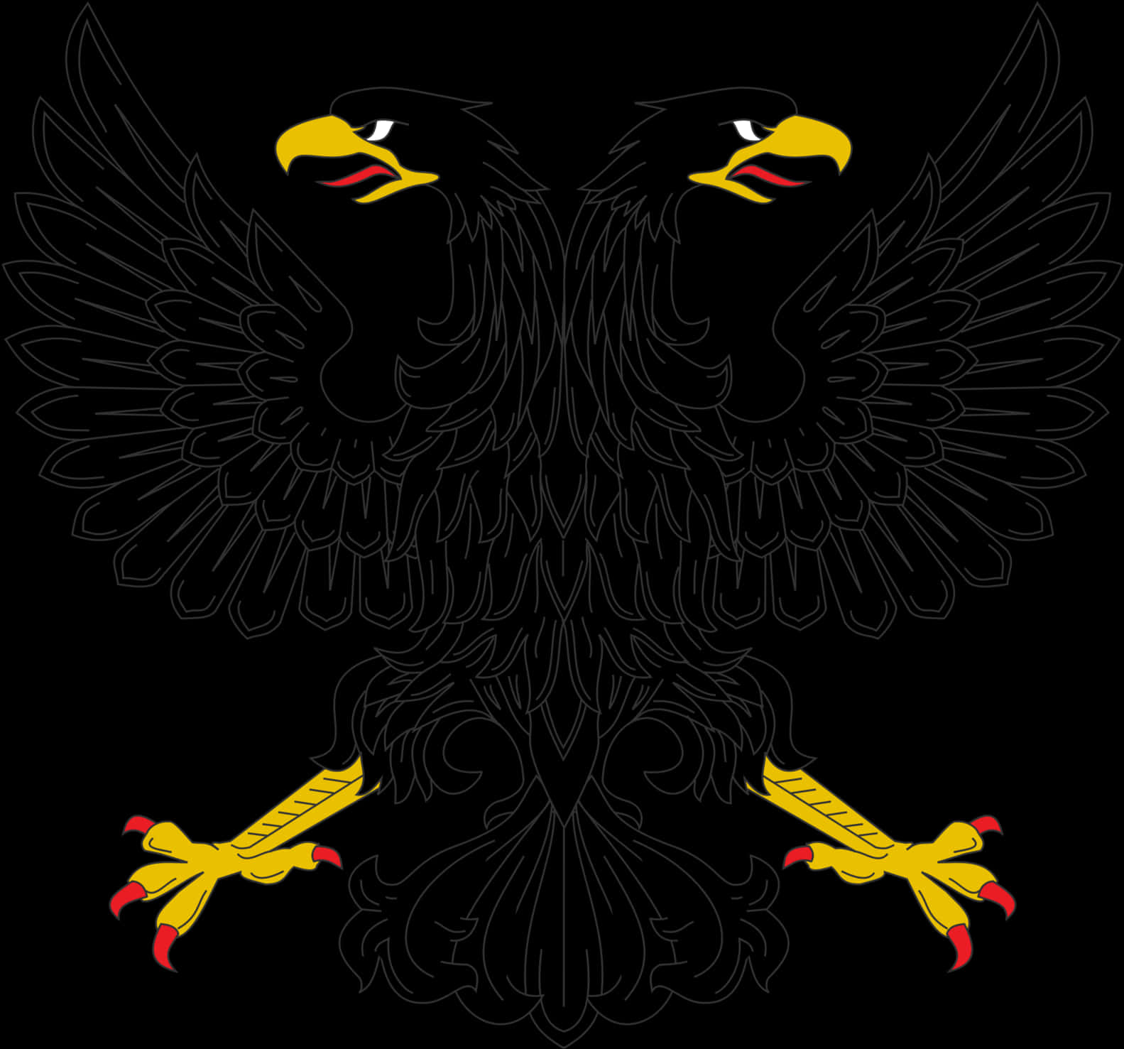 A Black And Yellow Eagle With Yellow Claws