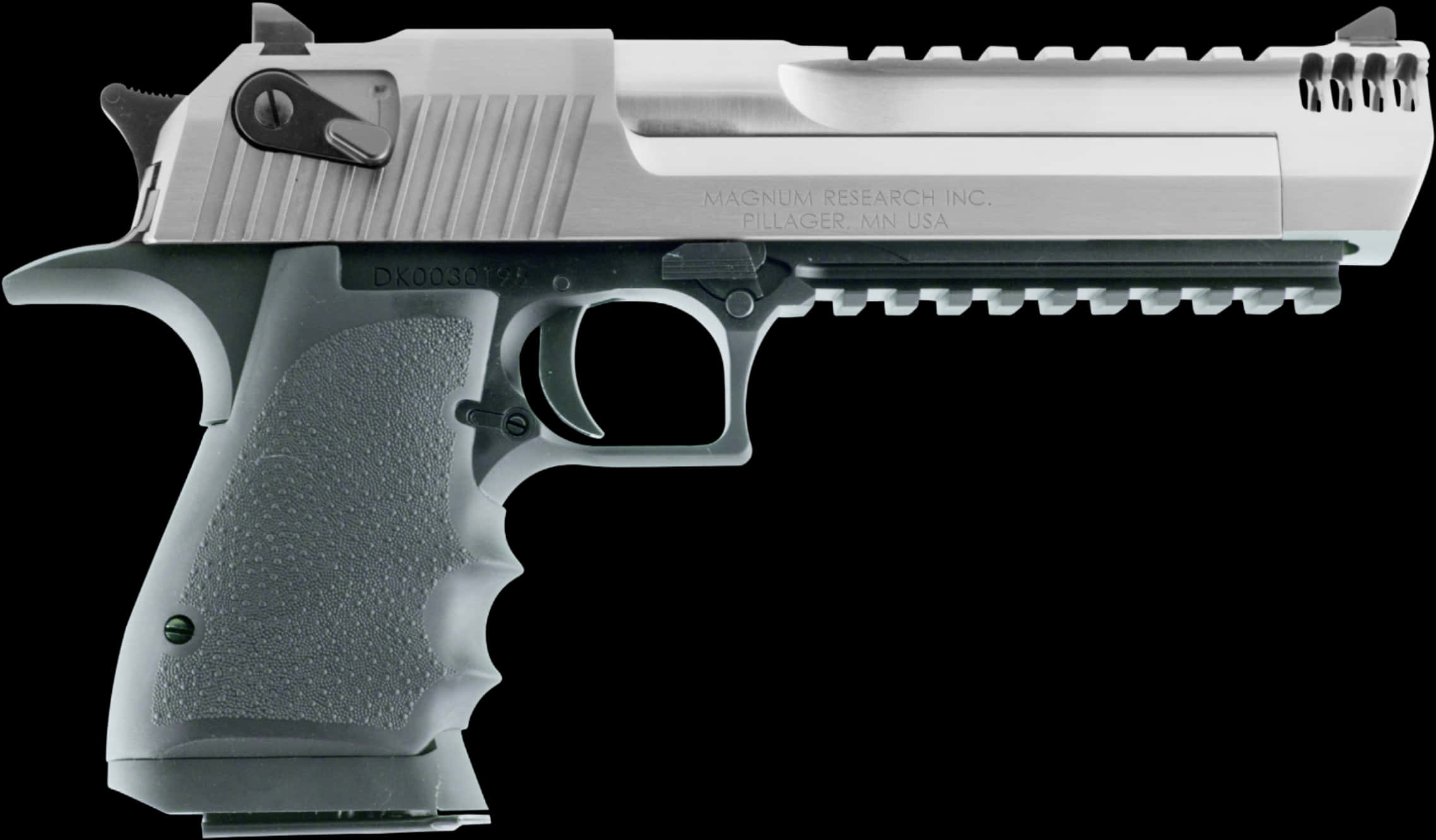A Silver And Black Handgun