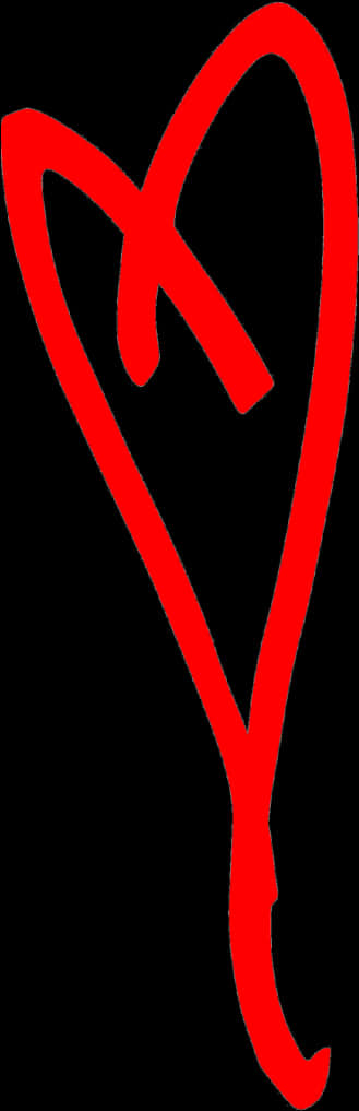 A Red Triangle With A Black Background