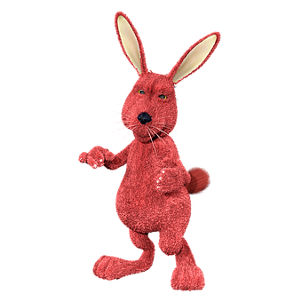 A Red Rabbit With Long Ears