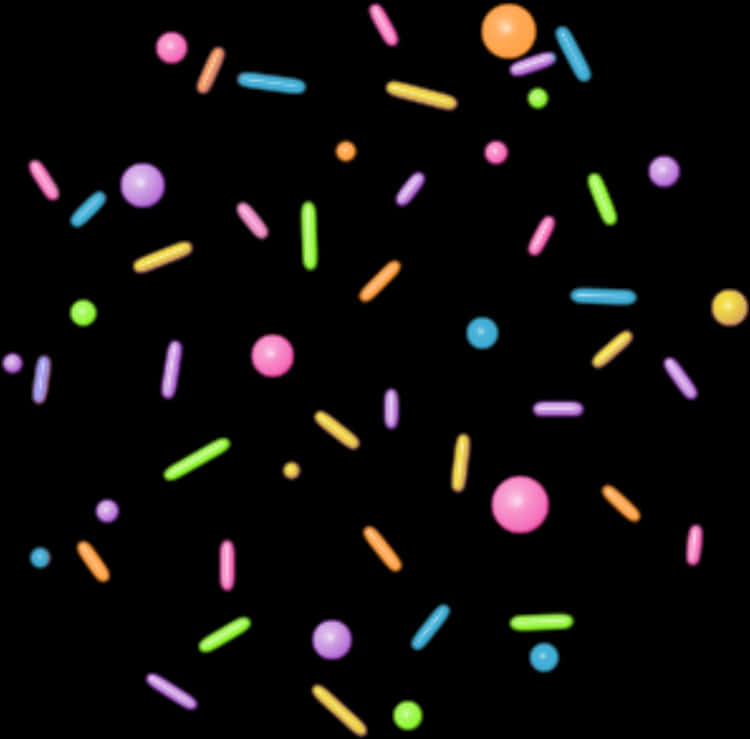 A Group Of Colorful Sprinkles