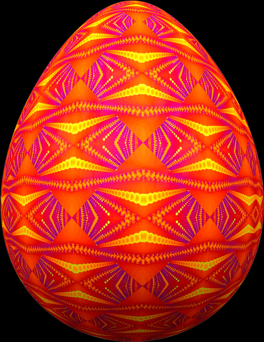 An Egg With A Pattern On It