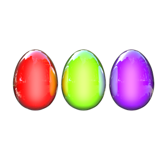 A Group Of Eggs In Different Colors