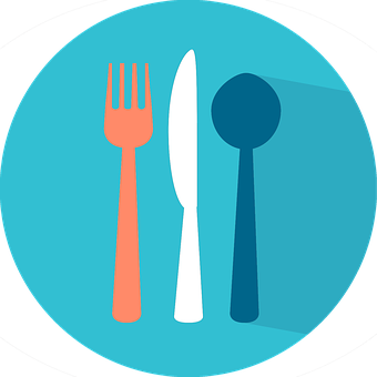 A Fork And Knife In A Circle