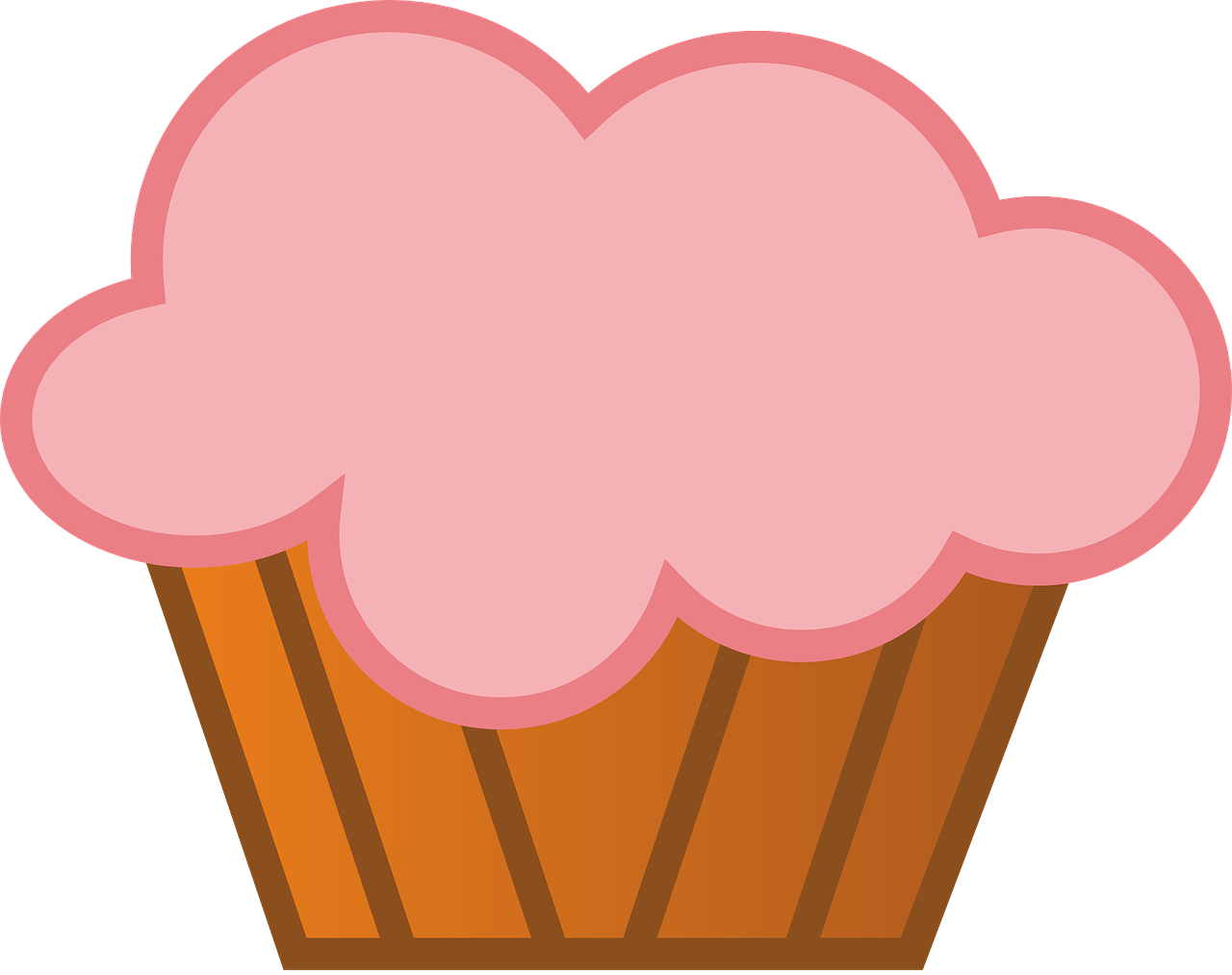 A Cupcake With Pink Frosting