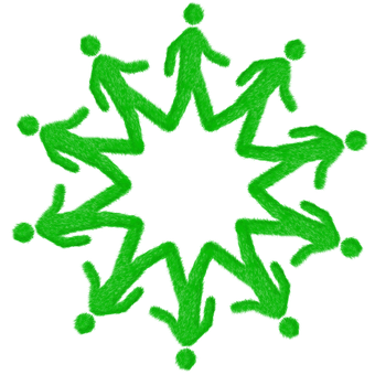 A Green Figure In A Circle