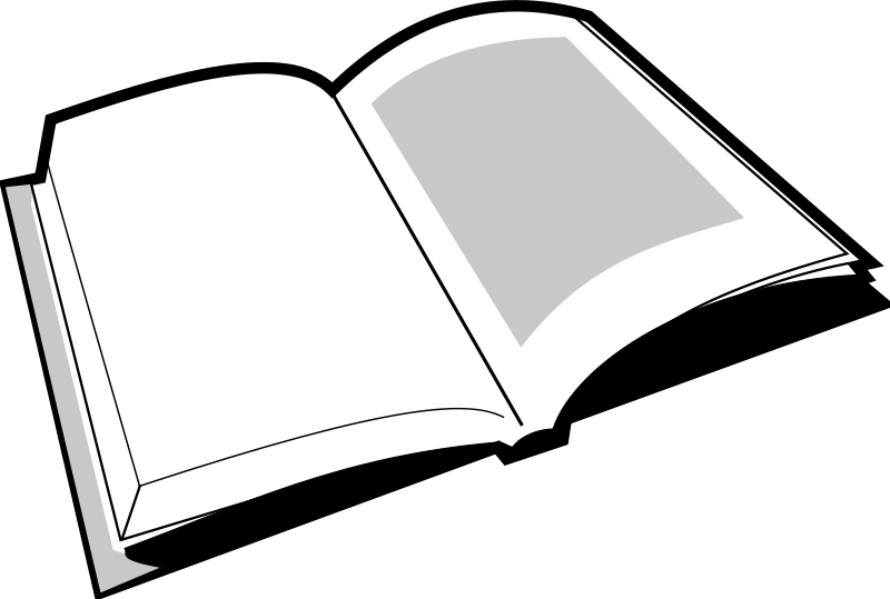 A White Open Book With Black Background