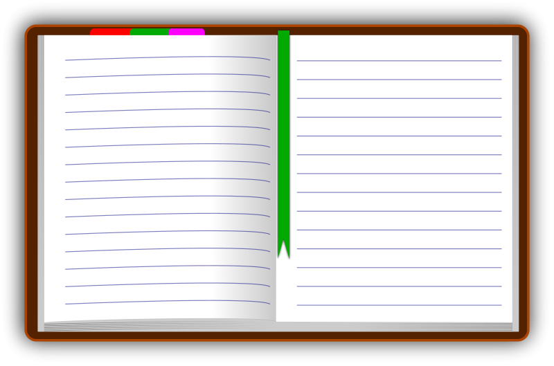 A Open Notebook With Lined Pages