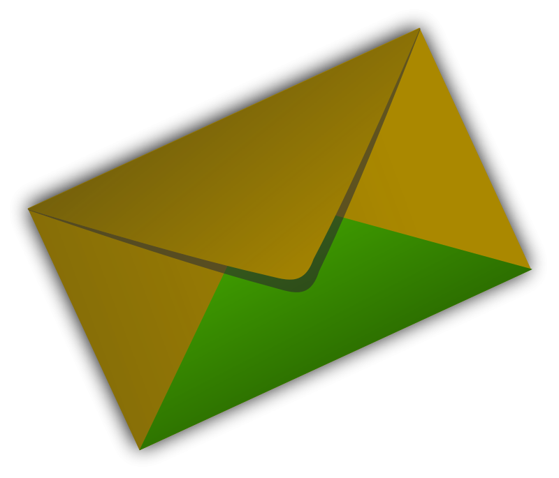 A Yellow And Green Envelope
