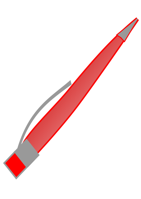 A Red Pen With A Black Background