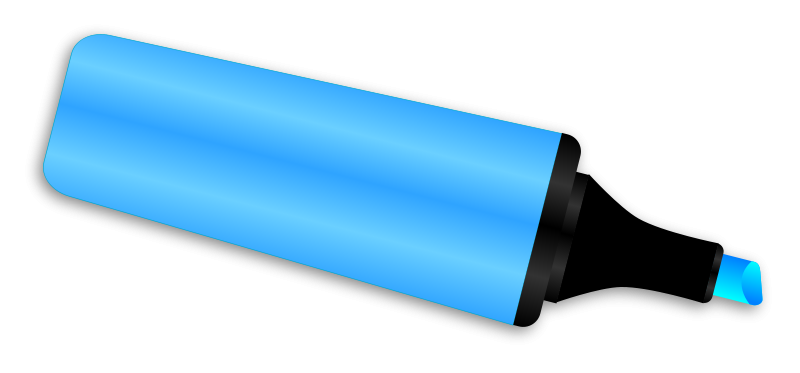 A Blue Cylinder With Black Border