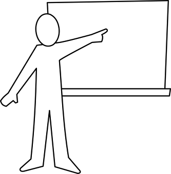 A Person Pointing At A White Board