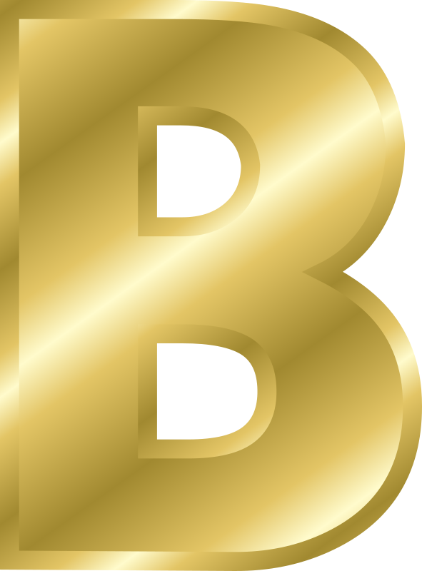 Effect Letters Alphabet Gold - Letter B Gold Design, Hd Png Download