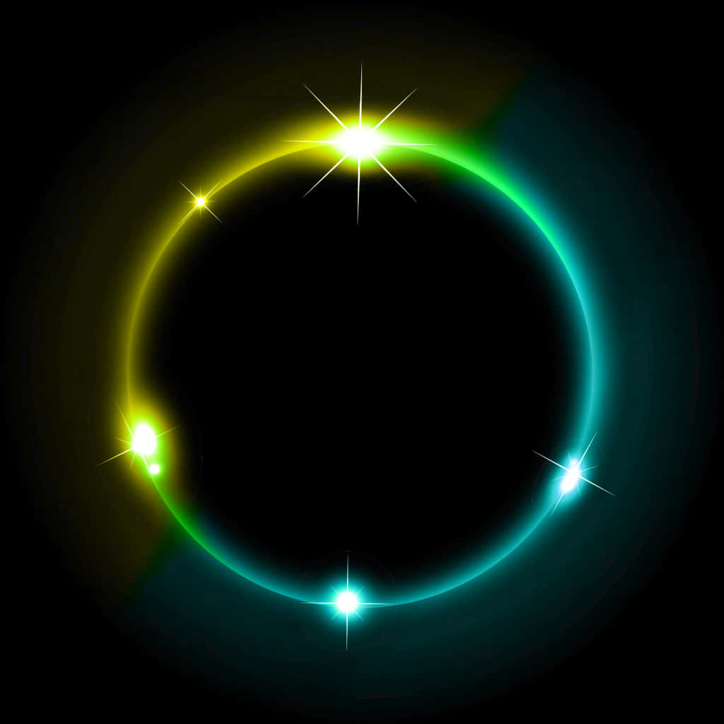 A Light Ring With Stars In The Middle