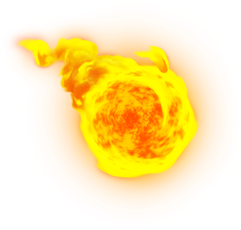 A Fireball With Flames