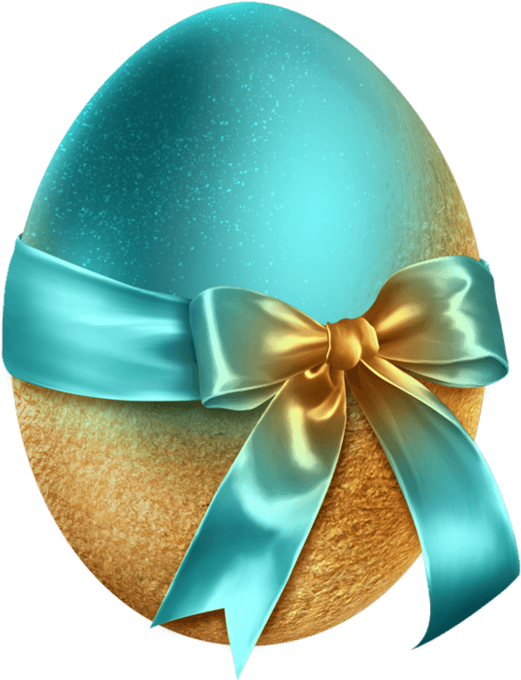 A Blue Egg With A Bow