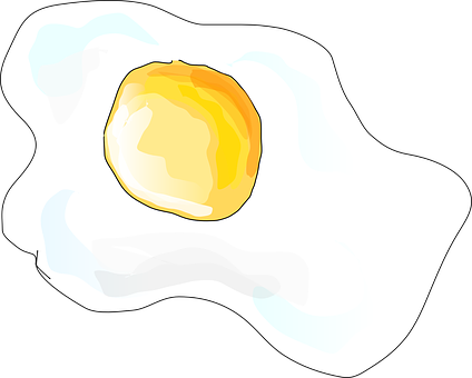 A Fried Egg With A Yellow Yolk
