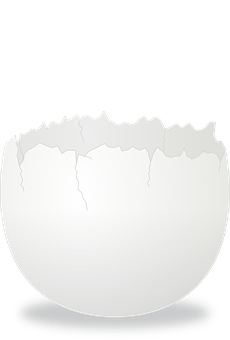 A Cracked Egg Shell With A Black Background