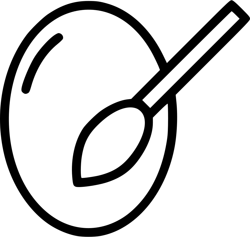 A Black And White Image Of A Spoon