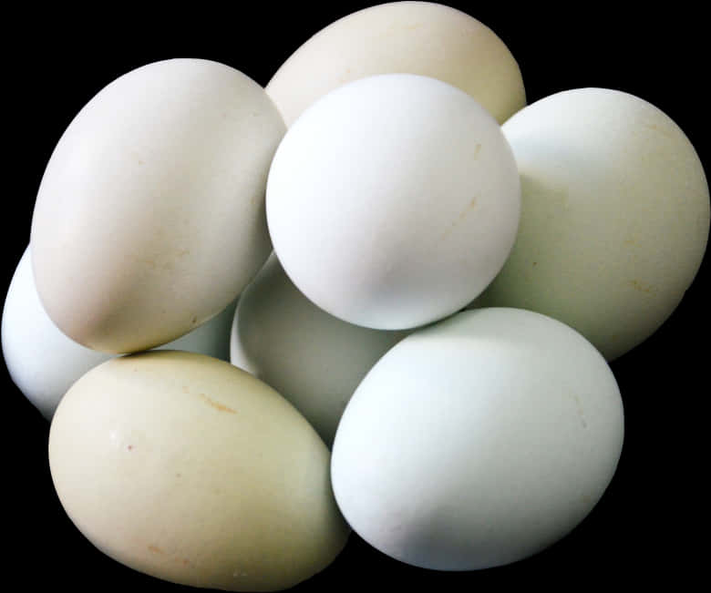 A Group Of White Eggs