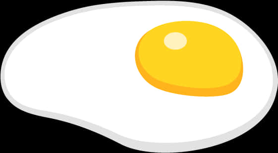 A Fried Egg With A Yellow Yolk