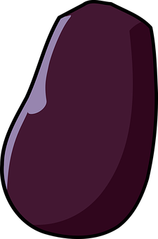 A Purple Eggplant On A Black Background