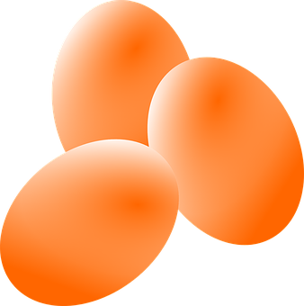 A Group Of Orange Eggs