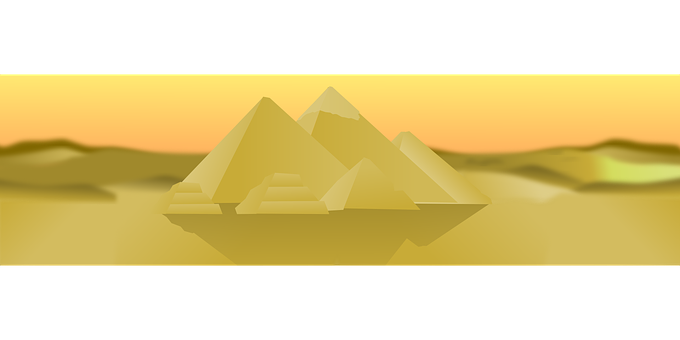 A Pyramids In The Desert
