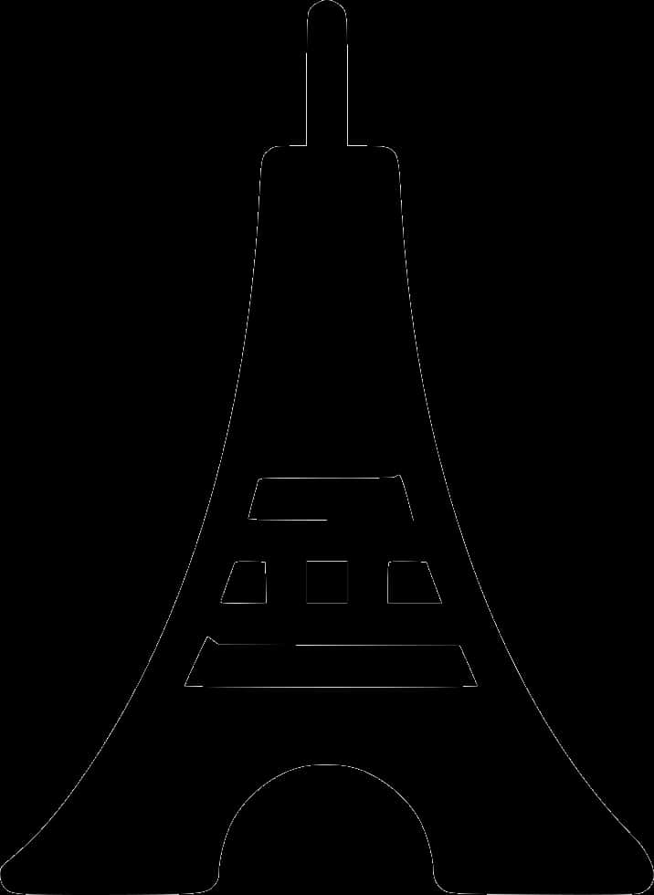 A Black And White Silhouette Of A Tower