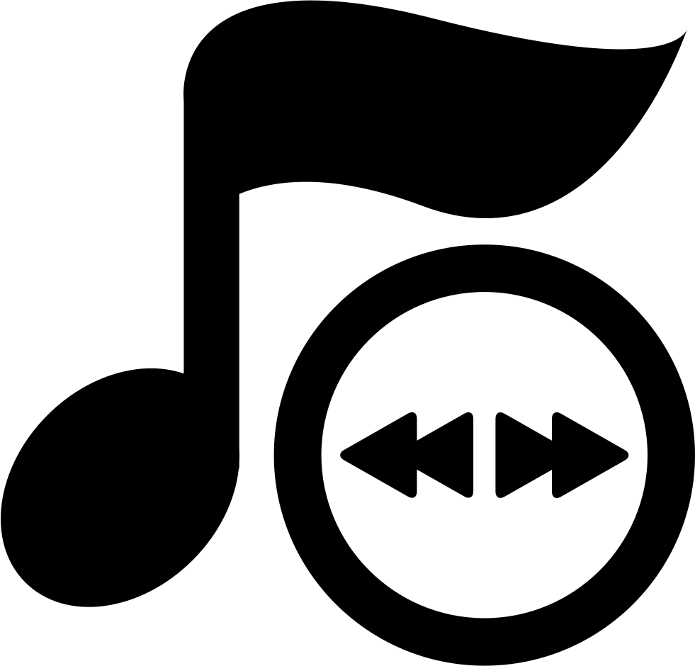 A Musical Note With Arrows And A Black Background