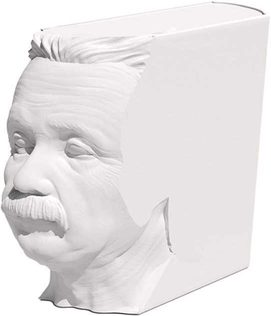 A White Sculpture Of A Man's Head