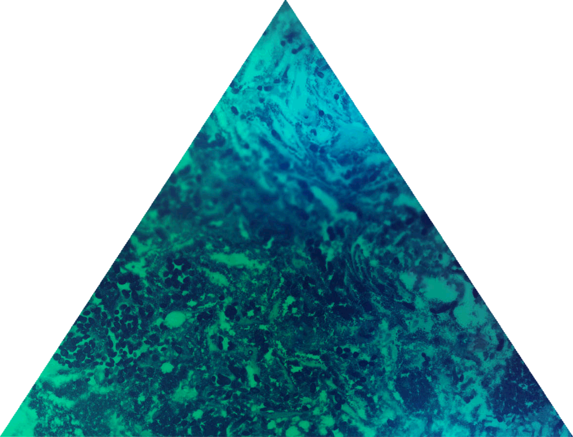 A Triangle Shaped Object With Blue And Green Colors