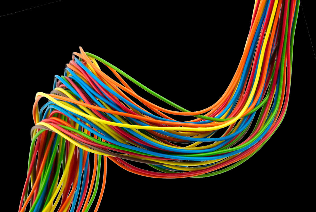 A Bunch Of Colorful Wires
